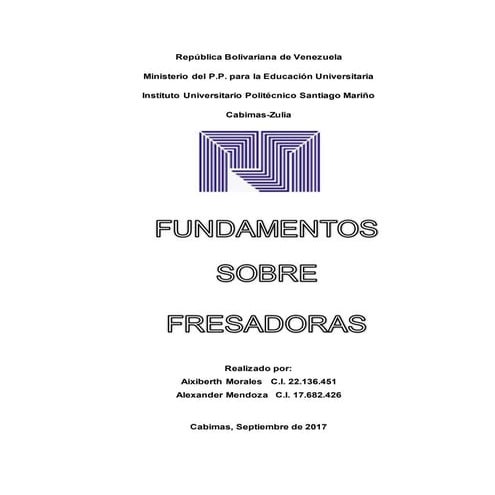 Fundamentos sobre fresadoras Aixiberth y Alexander
