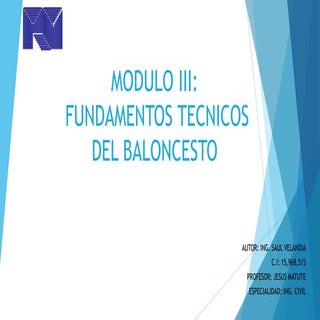 Fundamentos tecnicos del baloncesto