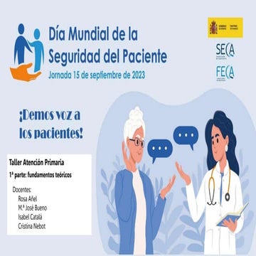 Fundamentos teóricos participación del paciente en su seguridad_Taller de for...