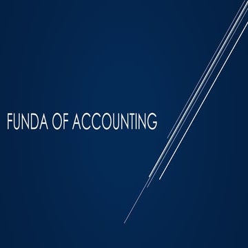 Funda of accounting