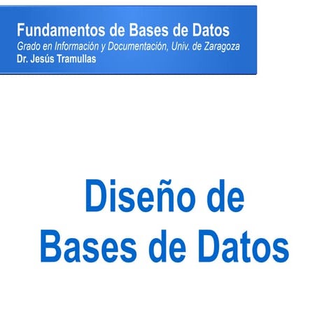 Diseño de bases de datos