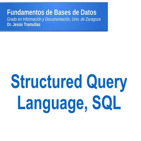 Introducción al SQL