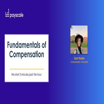 Webinar  -  Fundamentals of Compensation