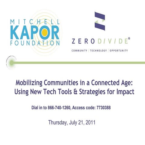 Mobilizing Communities in a Connected Age Funders Edition