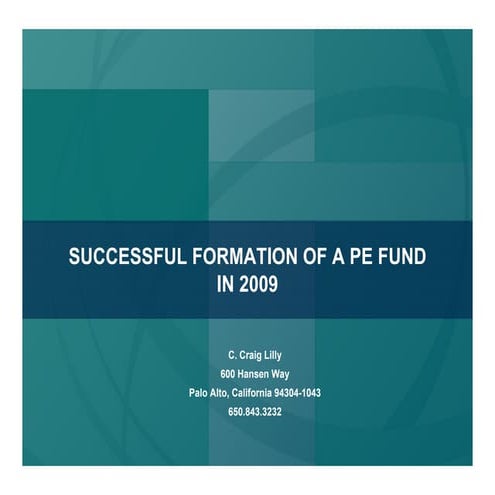 Fund Formation Introduction