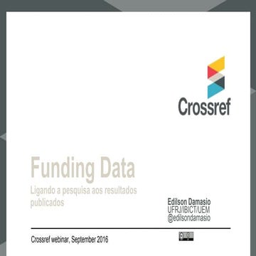 Crossref Funding Data Webinar in Portuguese