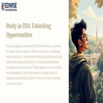 Grant Options for Nepali Students in US Universities.