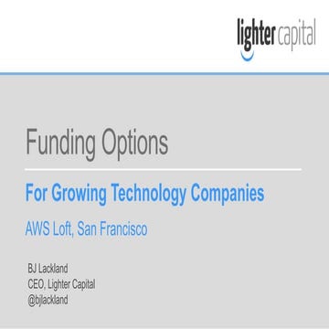 Funding options For Growing Technology Compaines