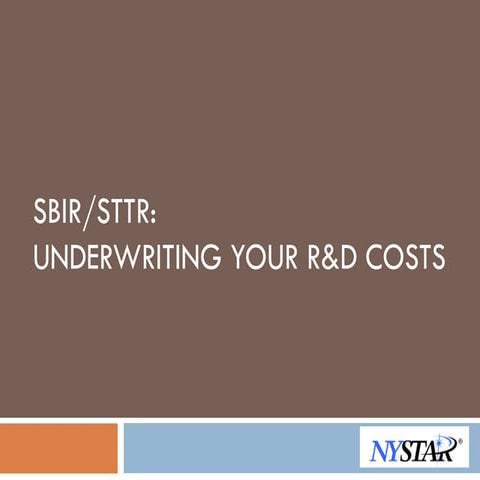 Underwriting Your R&D Costs 