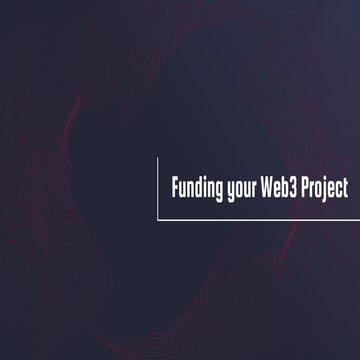 Funding your web3 project