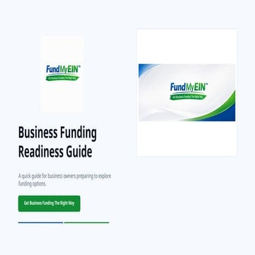 FundMyEIN Business Funding Readiness Guide | PPTX