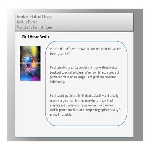 Fund of design unit 1 module 1 format types 