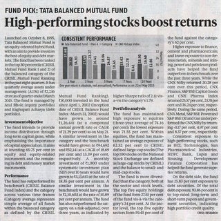 Fund Pick: Tata Balanced Mutual Fun...