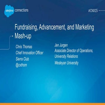 Fundraising, Advancement, & Marketing Mash-up
