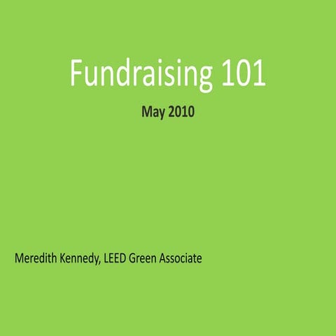 Fundraising 101