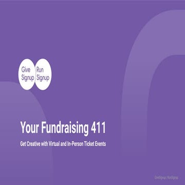 Fundraising 411: Get Creative with Virtual and In Person Ticket Events 