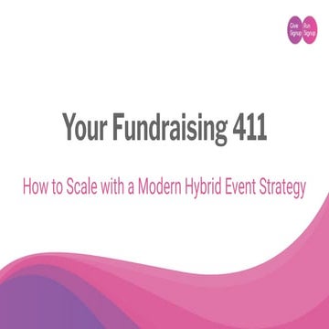 Fundraising 411: How to Scale with a Modern Hybrid Event Strategy