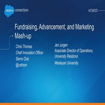 Fundraising, Advancement & Marketing Mash Up