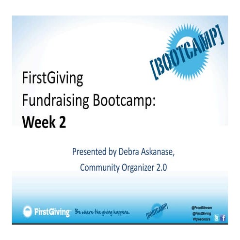 Fundraising Bootcamp week 2