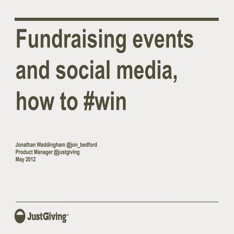 Fundraising events and social media, how to #win