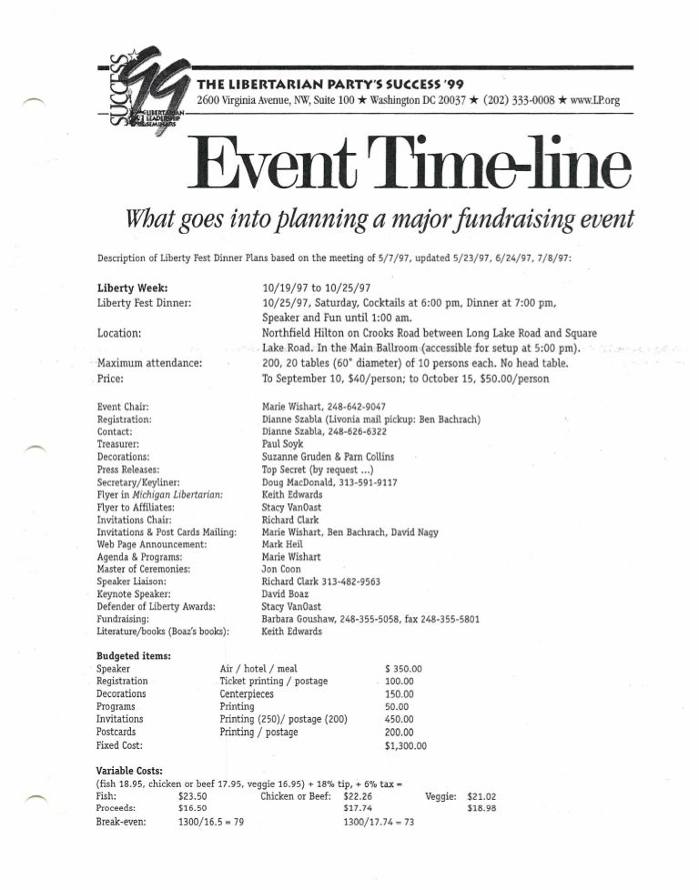 event program examples