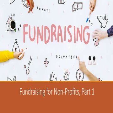 Fundraising for non profits, part 1