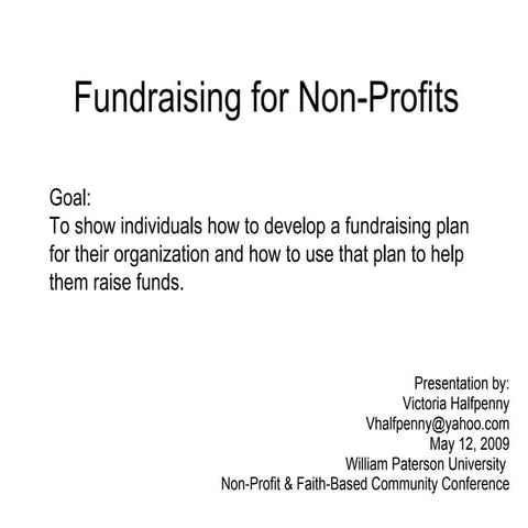 Fundraising For Non Profits William Paterson Non Profit Conference