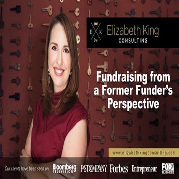 Fundraising from a Former Funder's Perspective