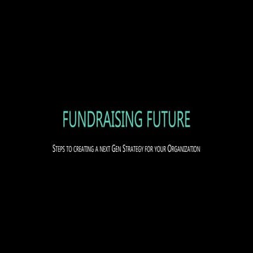 Fundraising future