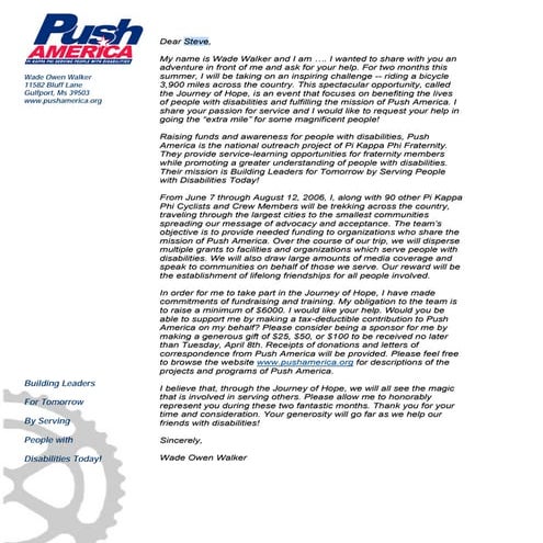Fundraising letter sample | PDF