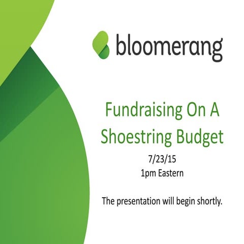 Fundraising on a Shoestring Budget