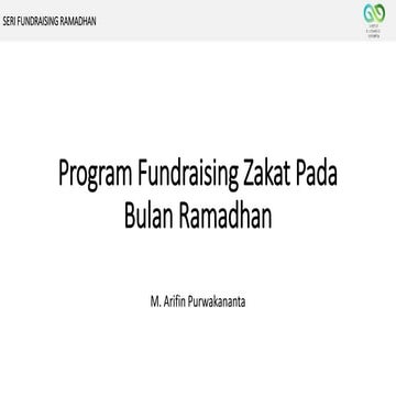 Fundraising Ramadhan oleh Mohamad Arifin Purwakananta