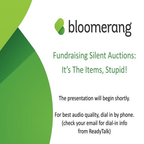 Fundraising Silent Auctions: It's The Items, Stupid!