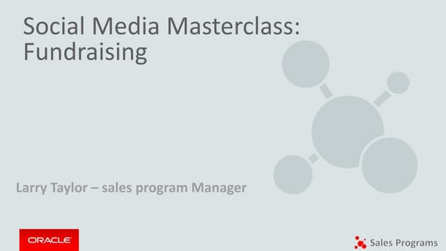Fundraising social media masterclass