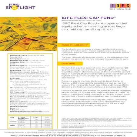 IDFC Flexi Cap Fund_Fund spotlight