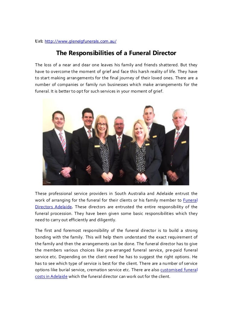 What are the Responsibilities of a Funeral Home Director?