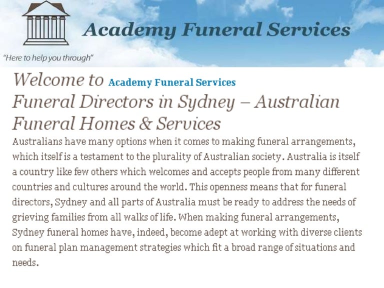 Funeral announcements sydney