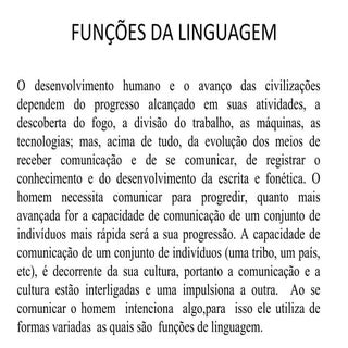 Funções da linguagem slides