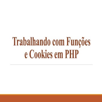 Conteúdo teórico sobre funções e cookies