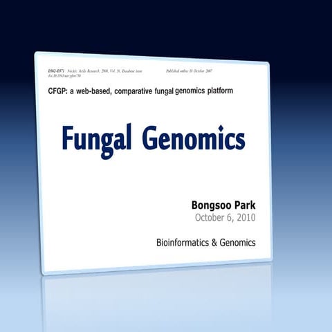 Fungal genomicsbongsoo final