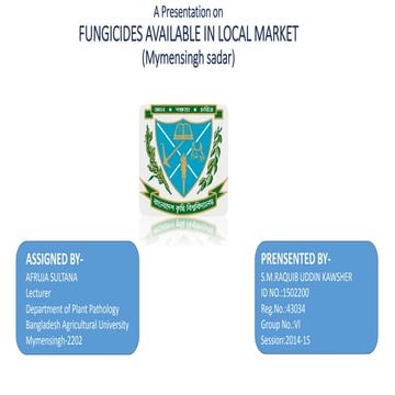 Fungicides available in local market