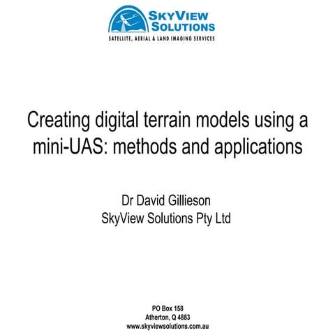 Creating DEM using a mini-UAS