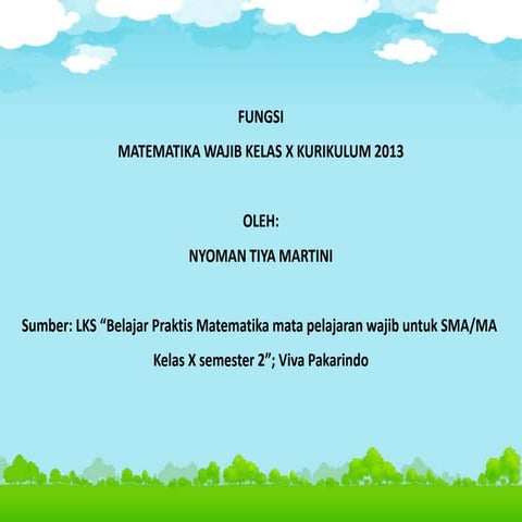 Fungsi matematika wajib kelas X K13