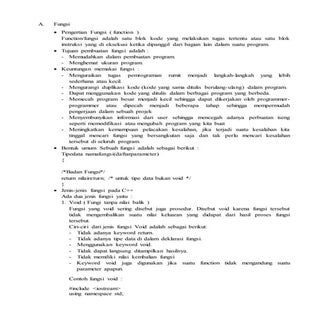 Fungsi dan Array Pada C++