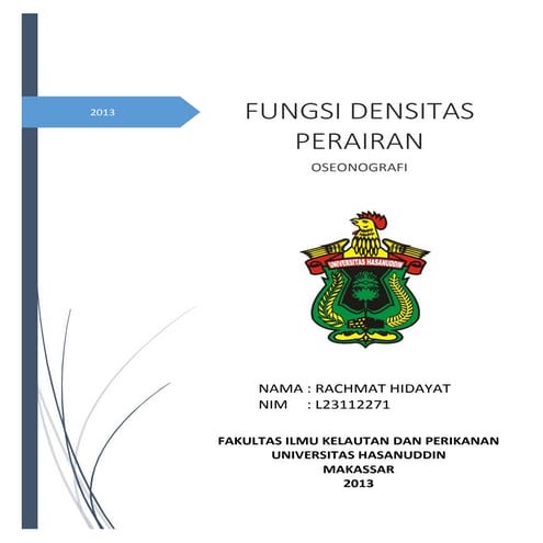 Fungsi densitas perairan