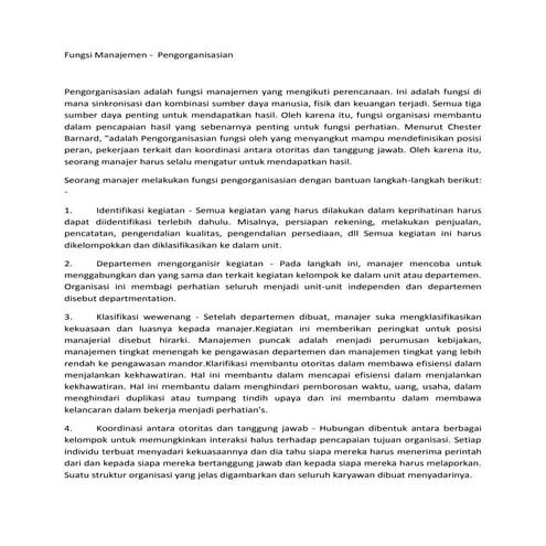 Fungsi manajemen   pengorganisasian