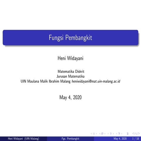 Fungsi Pembangkit