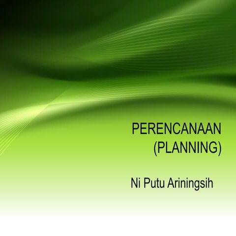 Fungsi Perencanaan/ Planning Manajemen .pptx