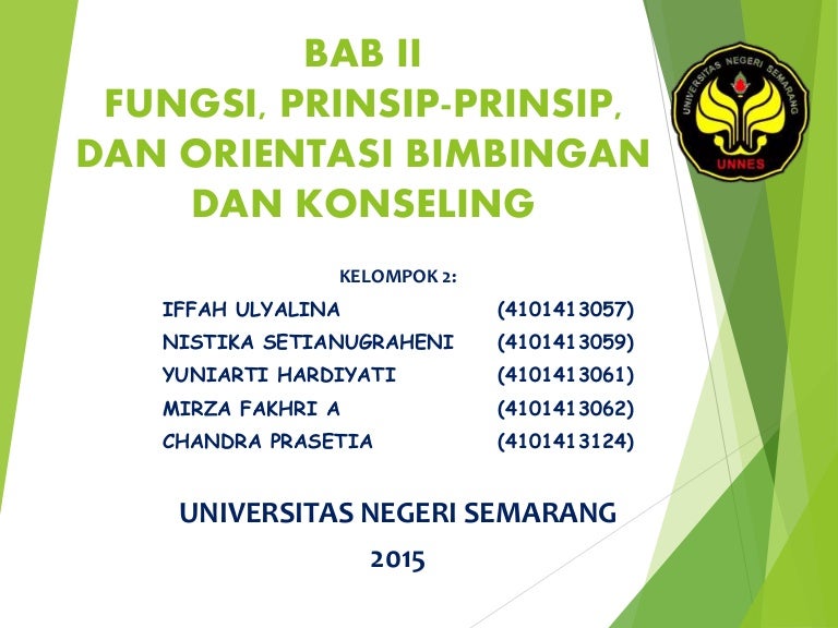 Fungsi Prinsip Prinsip Dan Orientasi Bimbingan Dan Konseling