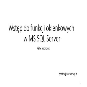 wstęp do funkcji okienkowych